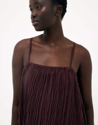 Fließendes Maxikleid in Braun Braun 32