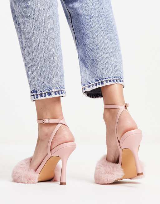 Fluffy 2025 heeled sandals