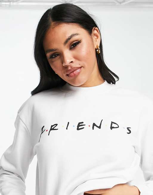 White 2025 friends sweatshirt