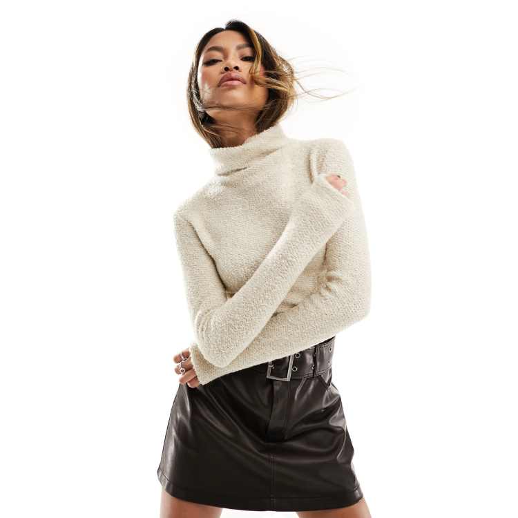 Off white cowl neck sweater best sale