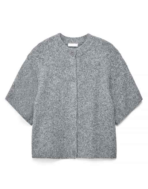 NA-KD gilet en maille à manches courtes gris chiné, 5 de 5