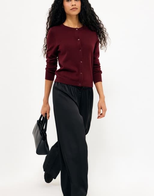 NA-KD gilet fin en maille bordeaux, 3 de 5