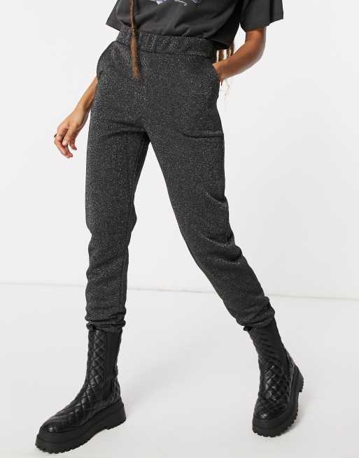 Black store glitter joggers