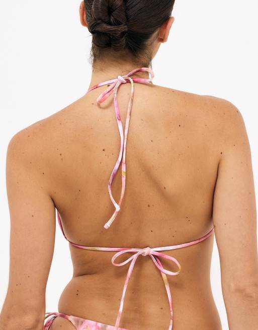 NA-KD - Haut de bikini triangle à imprimé coquelicots, 2 de 5