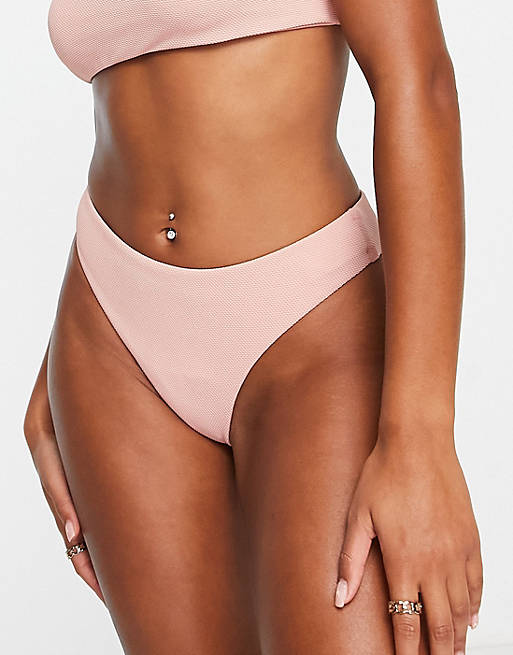 NA-KD high cut bikini bottom in pink