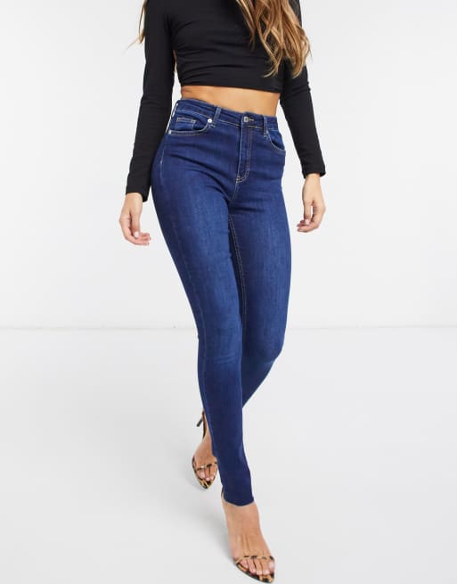 Skinny High Waist Jeans Blue