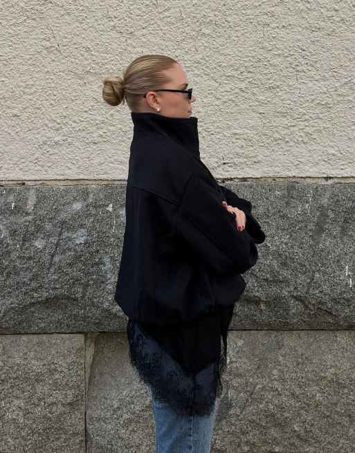NA-KD Jacke aus Wollmix mit Taschen-Detail in Schwarz, 5 von 5