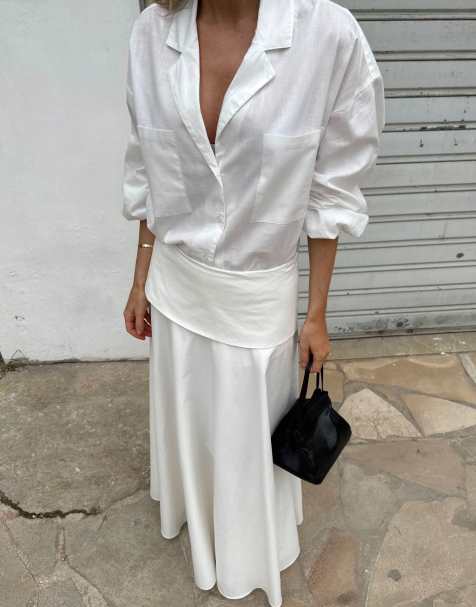 NA-KD Janka polliani - maxi skirt in offwhite - view 1