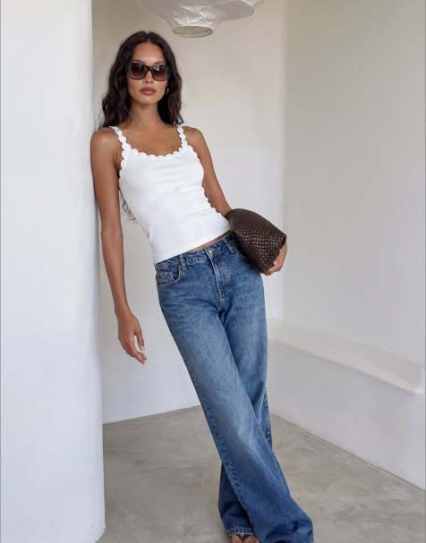 NA-KD - Jean baggy à taille mi-haute - Bleu moyen - view 1