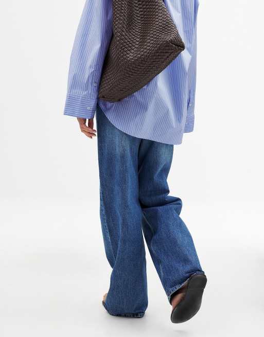 NA-KD - Jean baggy à taille mi-haute - Bleu moyen, 5 de 5