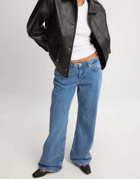 NA-KD – Jeans in Blau mit niedrigem Bund - view 1