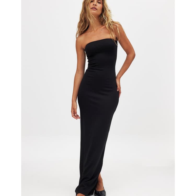 black jersey tube dress black strapless tube dress The Tube Dress: Cotton Jersey Black XXL