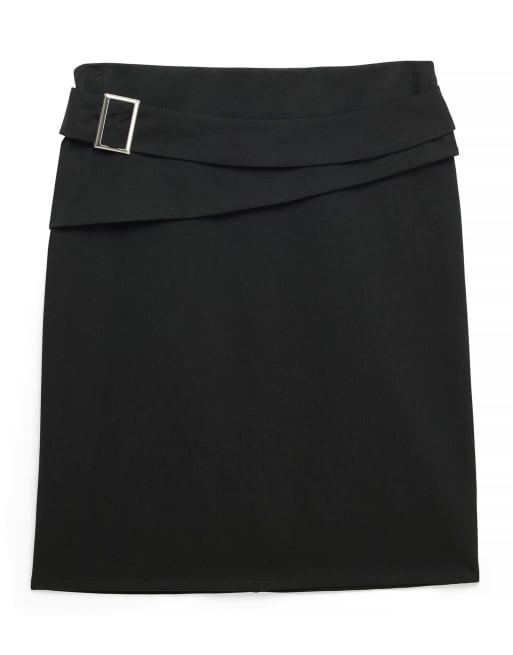 NA-KD jupe longueur genou cargo avec détail ceinture en noir délavé, 4 de 5