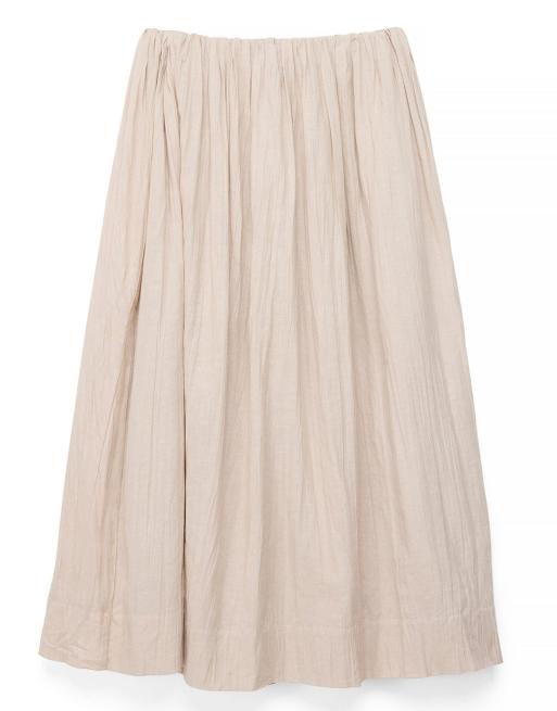 NA-KD - Jupe mi-longue en lin froissé mélangé - Beige, 5 de 5
