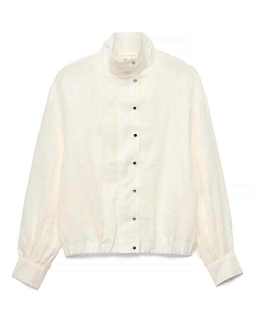 NA-KD karierte Jacke in Wollweiß, 4 von 5