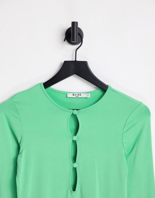 NA-KD key hole top in green, 3 of 4