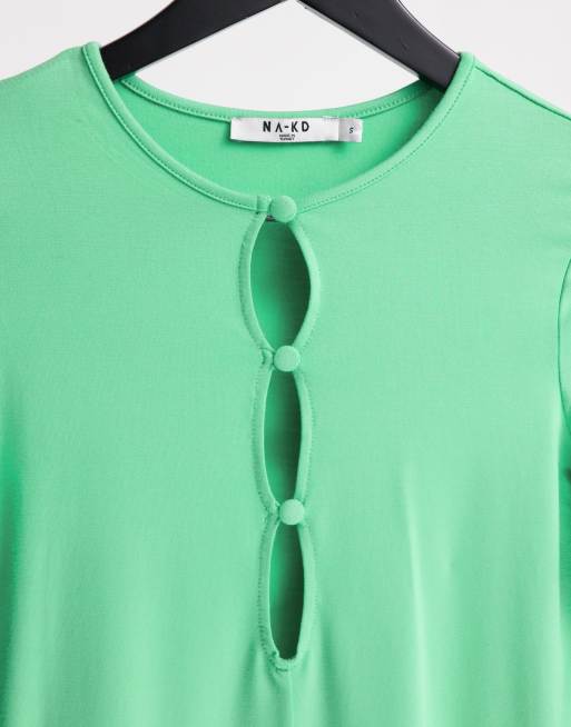 NA-KD key hole top in green, 4 of 4