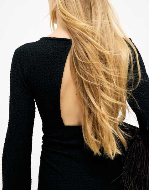NA-KD Kleid mit Rückenausschnitt in Schwarz - view 1