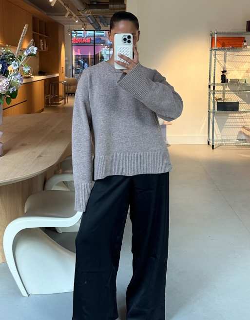 NA-KD Knitted wool sweater in beige, 4 of 5