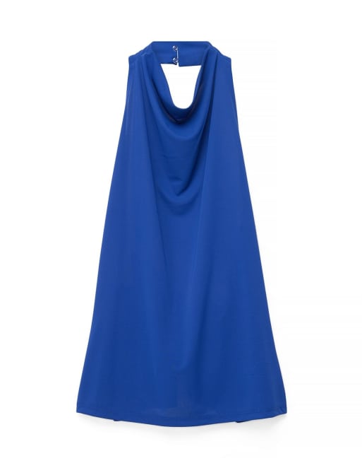 NA-KD Kristine bennigsen - halterneck tie back top in cobalt, 4 of 5