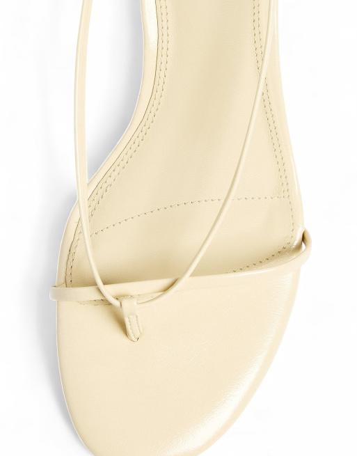 NA-KD Kristine bennigsen - strappy tie heels in light yellow, 4 of 5