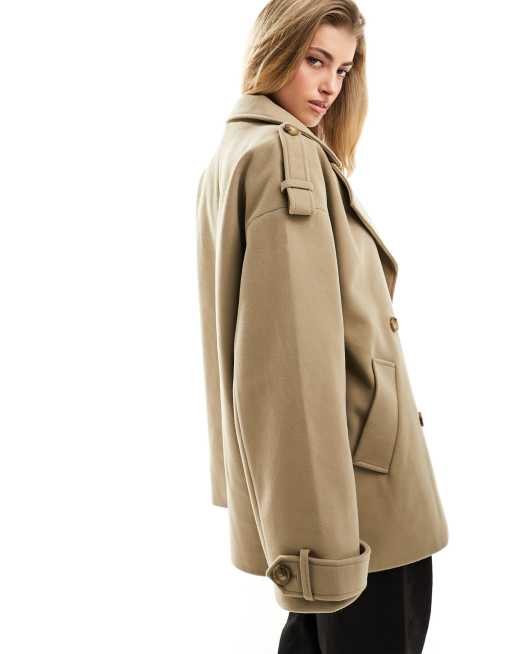 Na Kd Trench Coat Braun Braun Ledermantel Ledermantel Herren