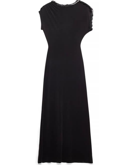 NA-KD Lace maxi dress in black, 5 of 5