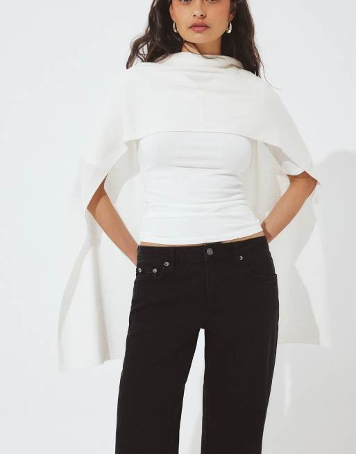 NA-KD – Lane – Jeans in verwaschenem Schwarz mit niedrigem Bund, 4 von 5