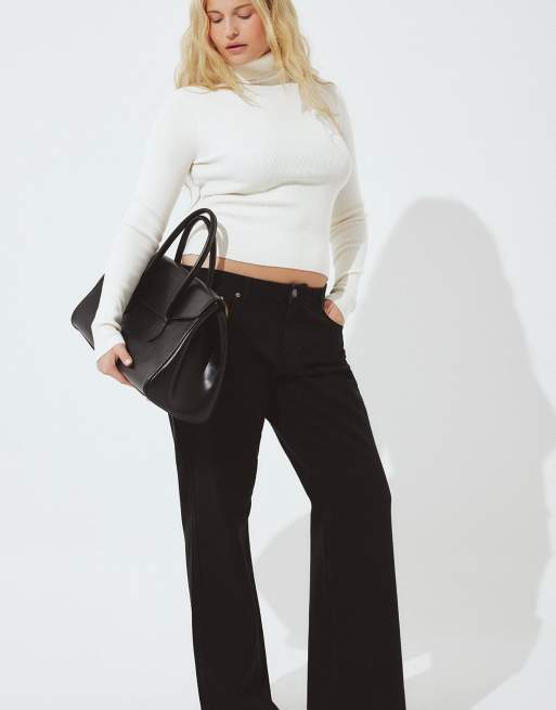 NA-KD – Lane – Jeans in verwaschenem Schwarz mit niedrigem Bund, 5 von 5