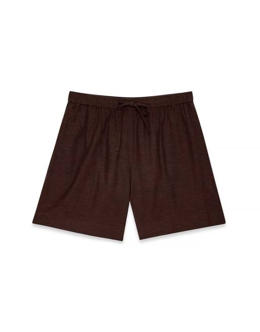 NA-KD – Lange Shorts in Braun mit mittelhohem Bund, 5 von 5