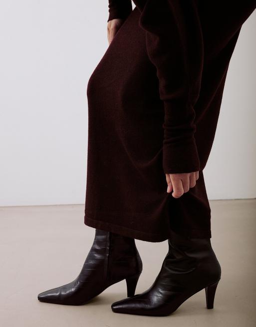 NA-KD Leather ankle boots in black, 3 of 5
