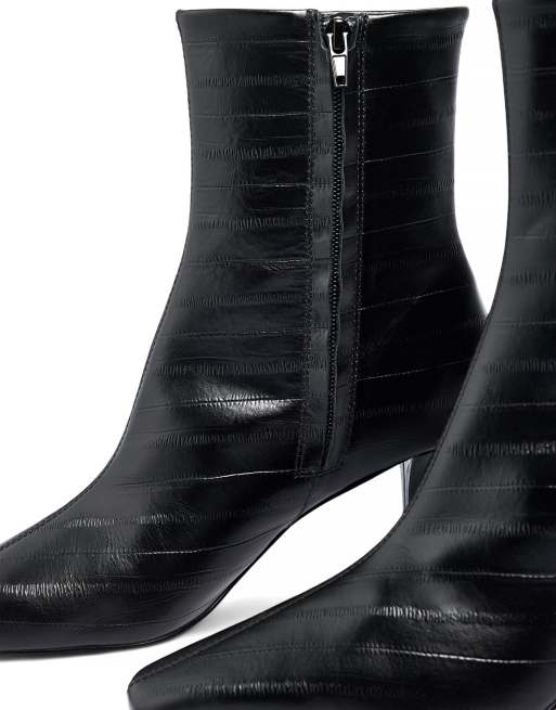 NA-KD Leather ankle boots in black, 5 of 5