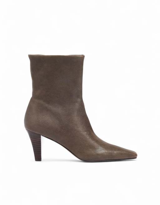 NA-KD Leather ankle boots in brown, 2 of 4