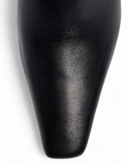 NA-KD Leather mules in black, 4 of 4