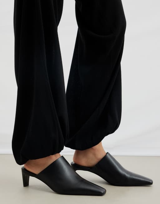 NA-KD Leder-Mules in Schwarz, 2 von 4