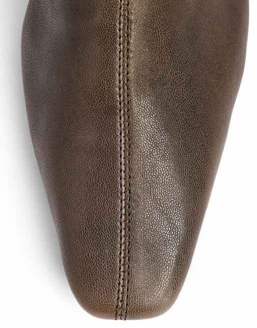 NA-KD Leder-Stiefeletten in Grau, 4 von 4