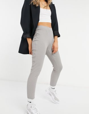 NA-KD leggings in grey - ASOS Price Checker