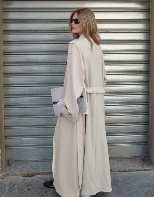 NA-KD Long trenchcoat in beige, 2 of 5