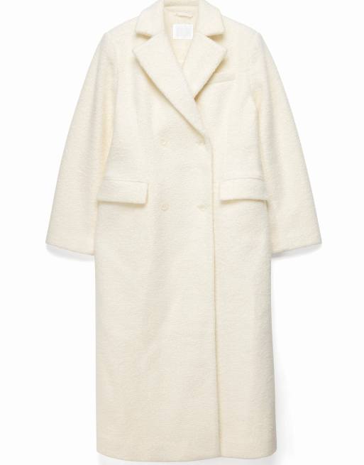 NA-KD manteau structuré croisé en blanc cassé, 4 de 5