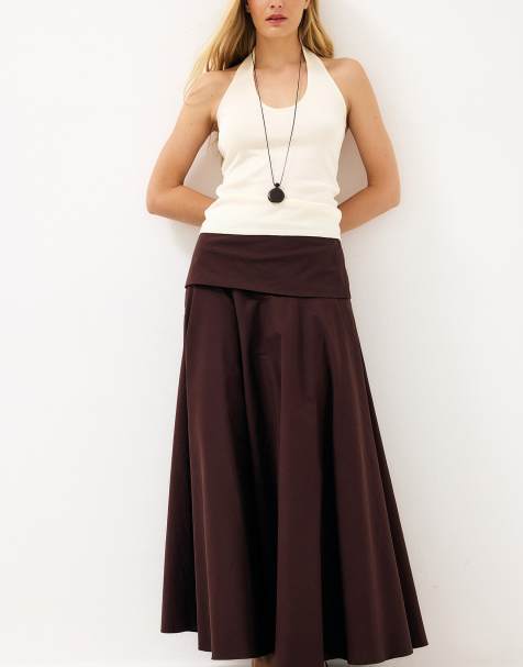 NA-KD Maxi skirt in brown - view 1