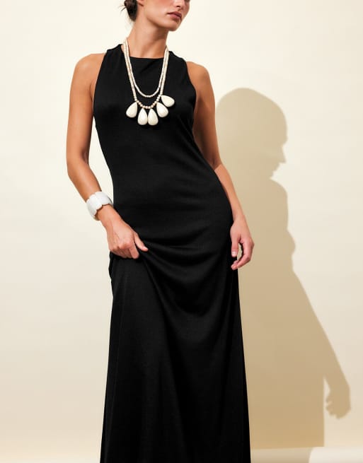 NA-KD Maxikleid mit Twist-Detail am Rücken in Schwarz, 2 von 5