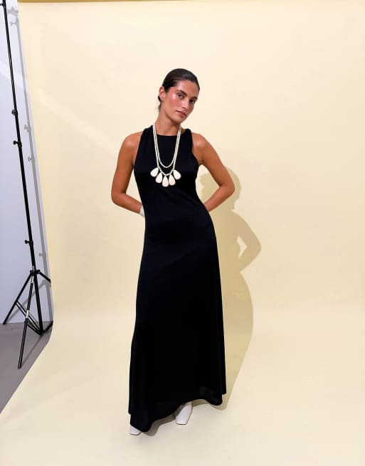NA-KD Maxikleid mit Twist-Detail am Rücken in Schwarz, 4 von 5