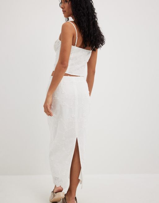 Midi rok wit sale