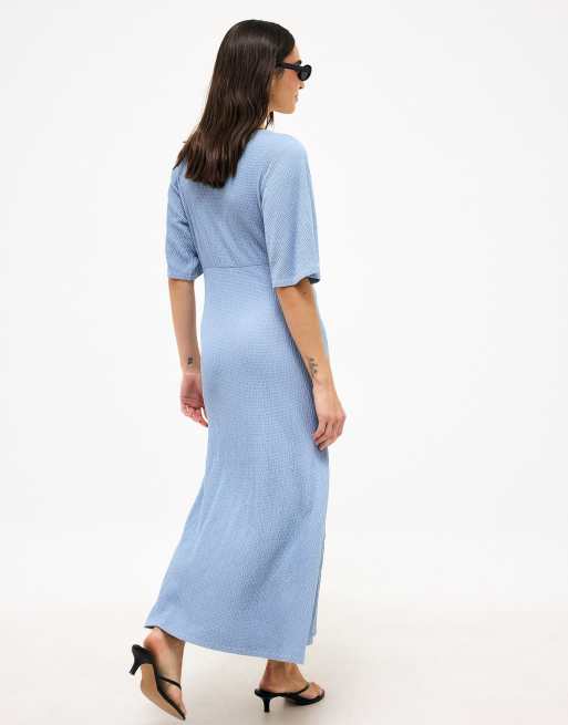 NA-KD – Midikleid in Blau mit Knopfdetail, 2 von 5
