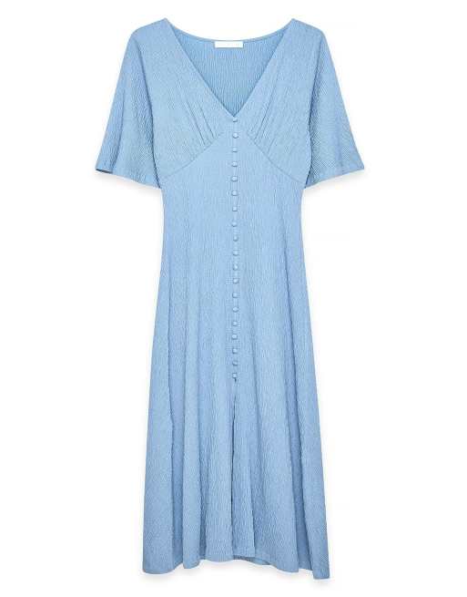 NA-KD – Midikleid in Blau mit Knopfdetail, 5 von 5