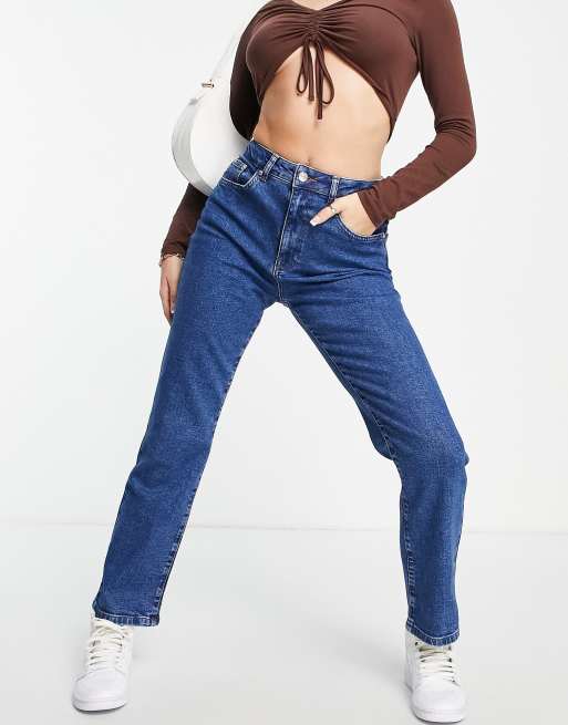 NA-KD - Mom jeans in denim con stampa dei looney tunes, colore blu