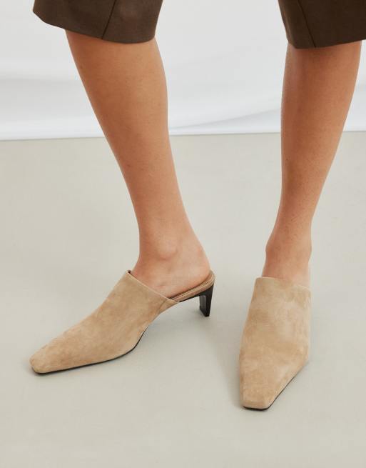 NA-KD mules en daim beige, 2 de 5