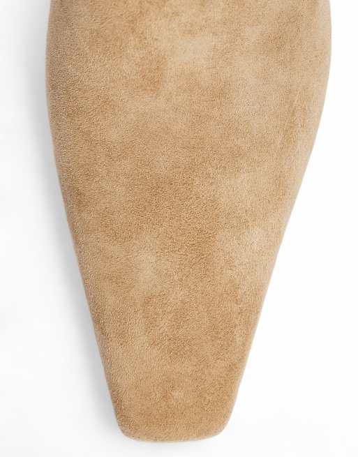 NA-KD mules en daim beige, 4 de 5