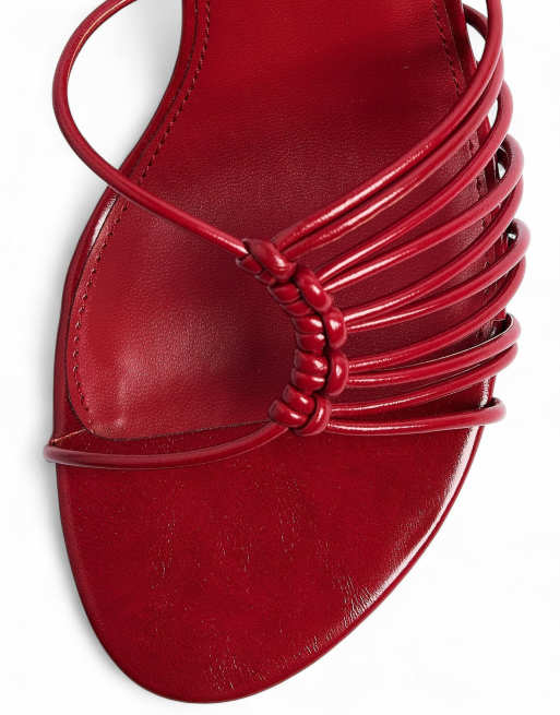 NA-KD Mules mit Riemchendetails in Mohnrot, 4 von 5