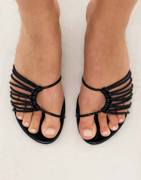 NA-KD Mules mit Riemchendetails in Schwarz - view 1
